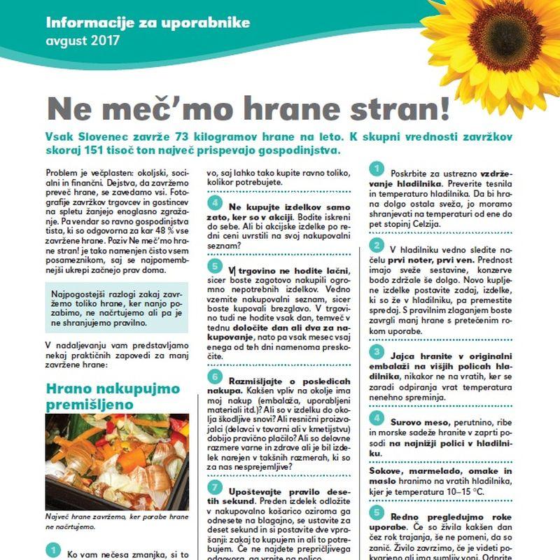 Informacije za uporabnike